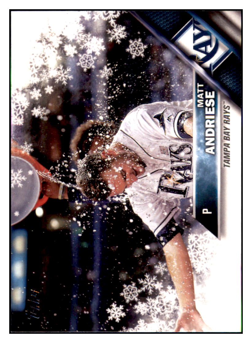 2016 Topps Holiday Matt Andriese Tampa Bay Rays #HMW21 Baseball card MATV3 simple Xclusive Collectibles