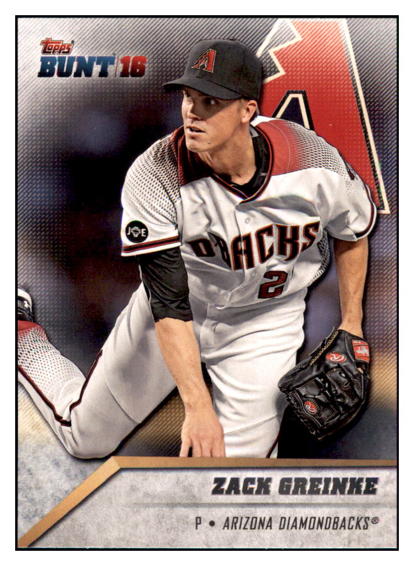 2016 Topps Bunt Zack Greinke  Arizona Diamondbacks #74 Baseball card   MATV3 simple Xclusive Collectibles