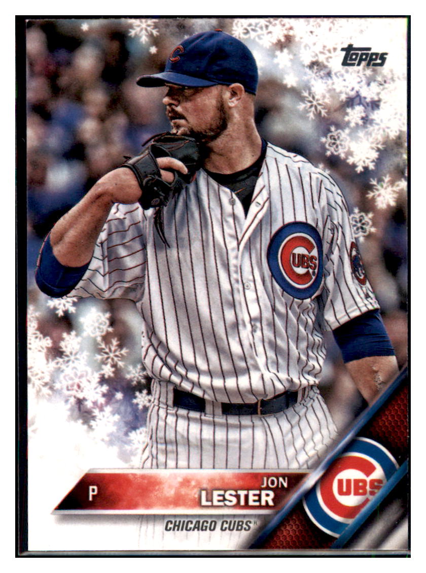 2016 Topps Holiday Jon Lester Chicago Cubs #HMW71 Baseball card MATV3_1a simple Xclusive Collectibles