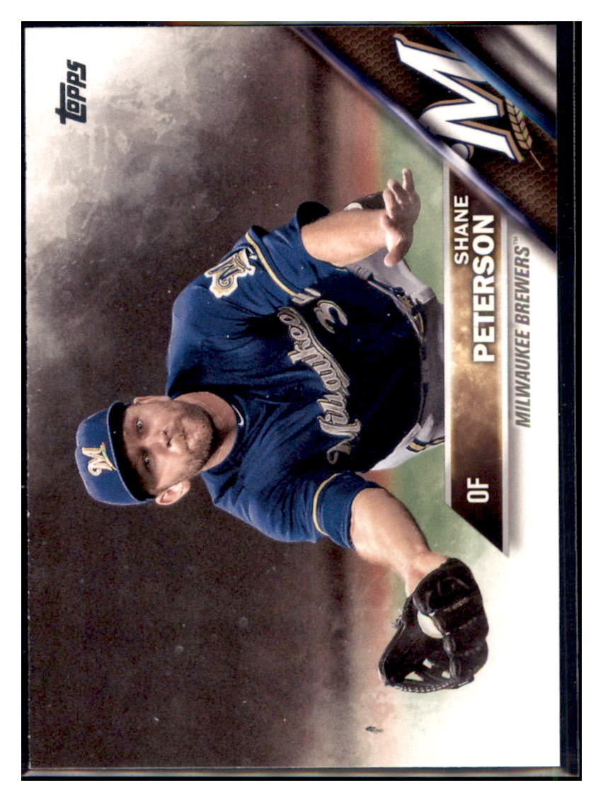 2016 Topps Shane Peterson  Milwaukee Brewers #672 Baseball card   MATV3 simple Xclusive Collectibles