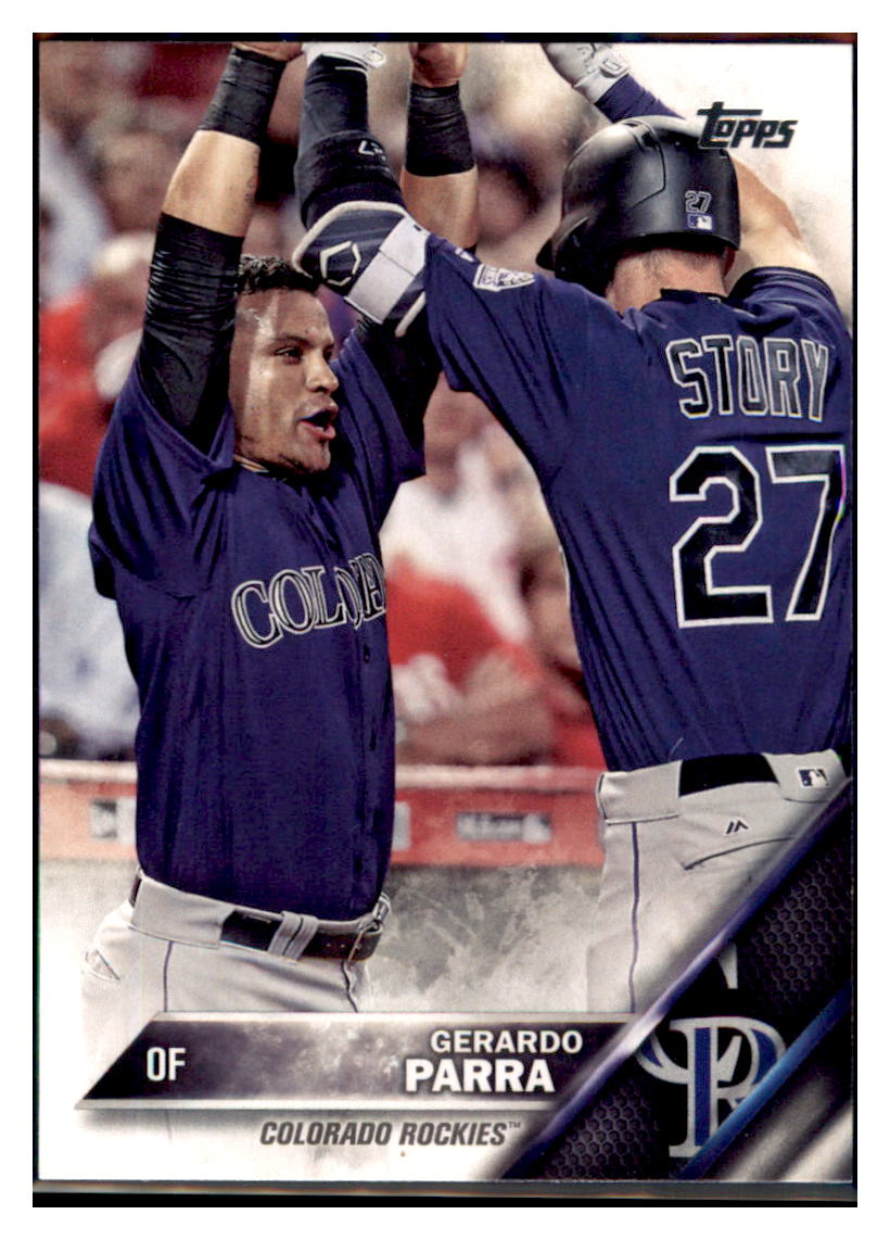 2016 Topps Update Gerardo Parra Colorado Rockies #US286 Baseball card MATV3 simple Xclusive Collectibles