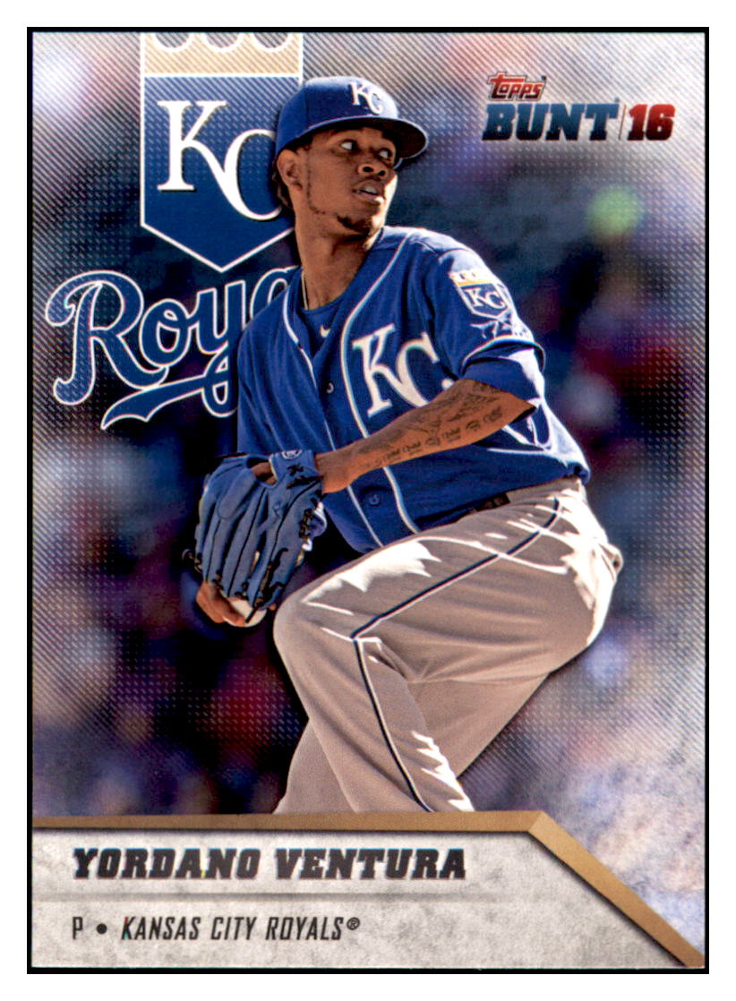 2016 Topps Bunt Yordano Ventura  Kansas City Royals #110 Baseball card   MATV3 simple Xclusive Collectibles