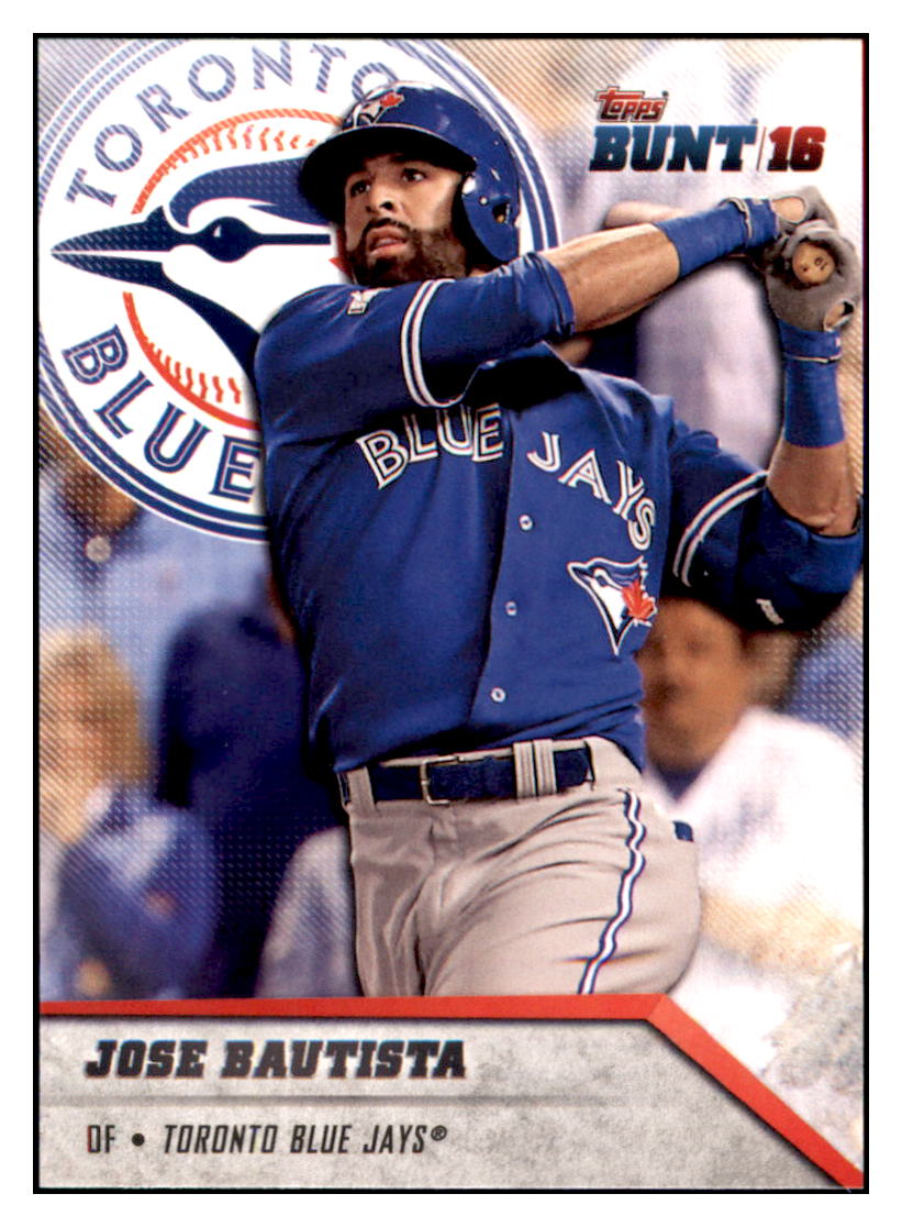 2016 Topps Bunt Jose Bautista Toronto Blue Jays #4 Baseball card MATV3 simple Xclusive Collectibles