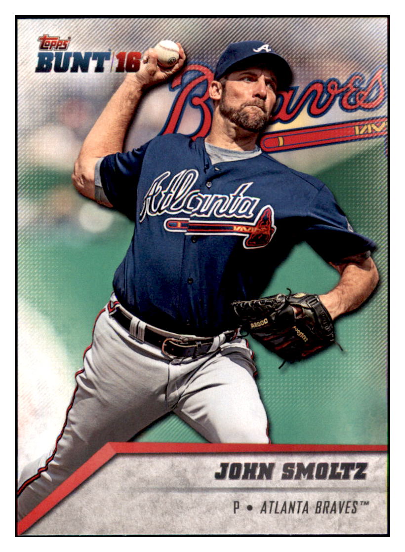 2016 Topps Bunt John Smoltz  Atlanta Braves #146 Baseball card   MATV3 simple Xclusive Collectibles