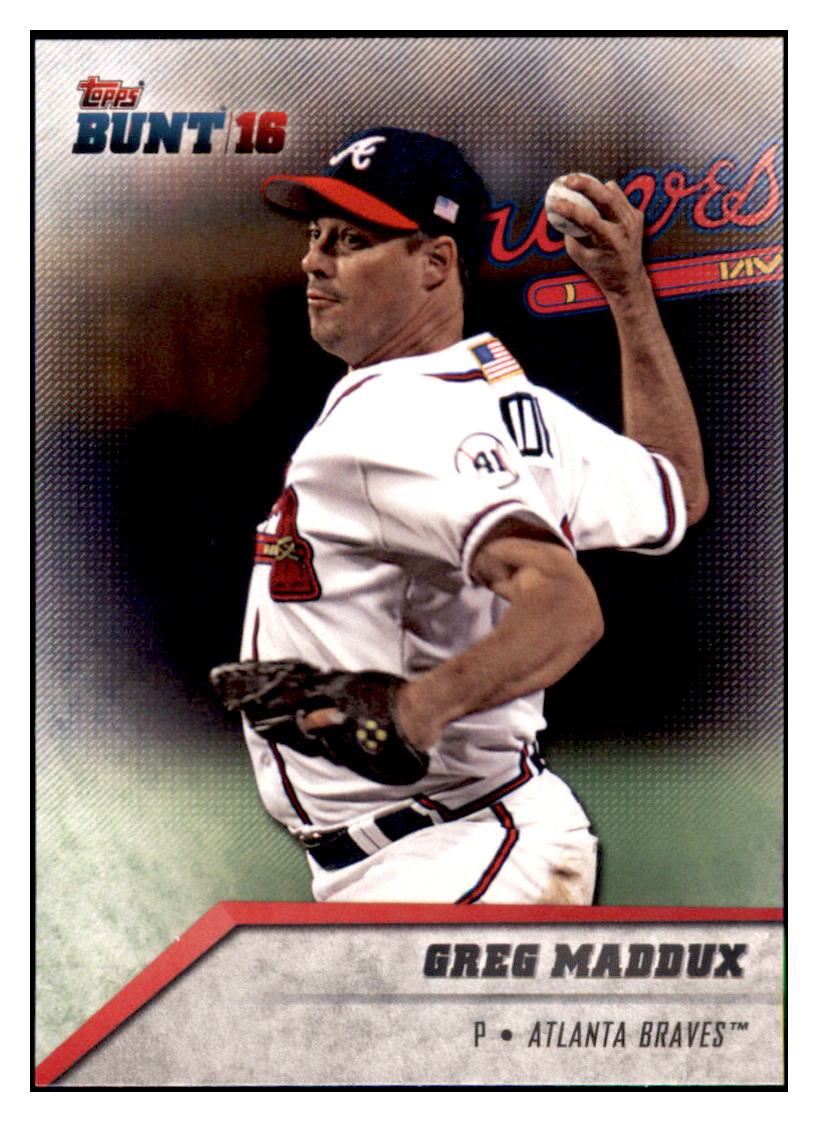 2016 Topps Bunt Greg Maddux  Atlanta Braves #169 Baseball card   MATV3 simple Xclusive Collectibles