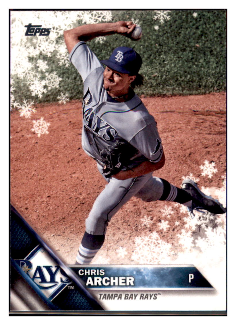2016 Topps Holiday Chris Archer Tampa Bay Rays #HMW160 Baseball card MATV3 simple Xclusive Collectibles