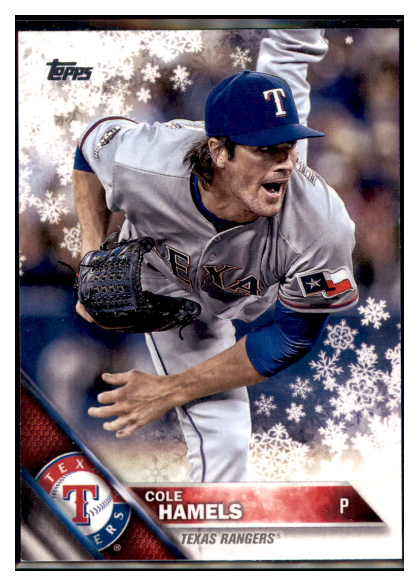 2016 Topps Holiday Cole Hamels  Texas Rangers #HMW93 Baseball card   MATV3_1a simple Xclusive Collectibles