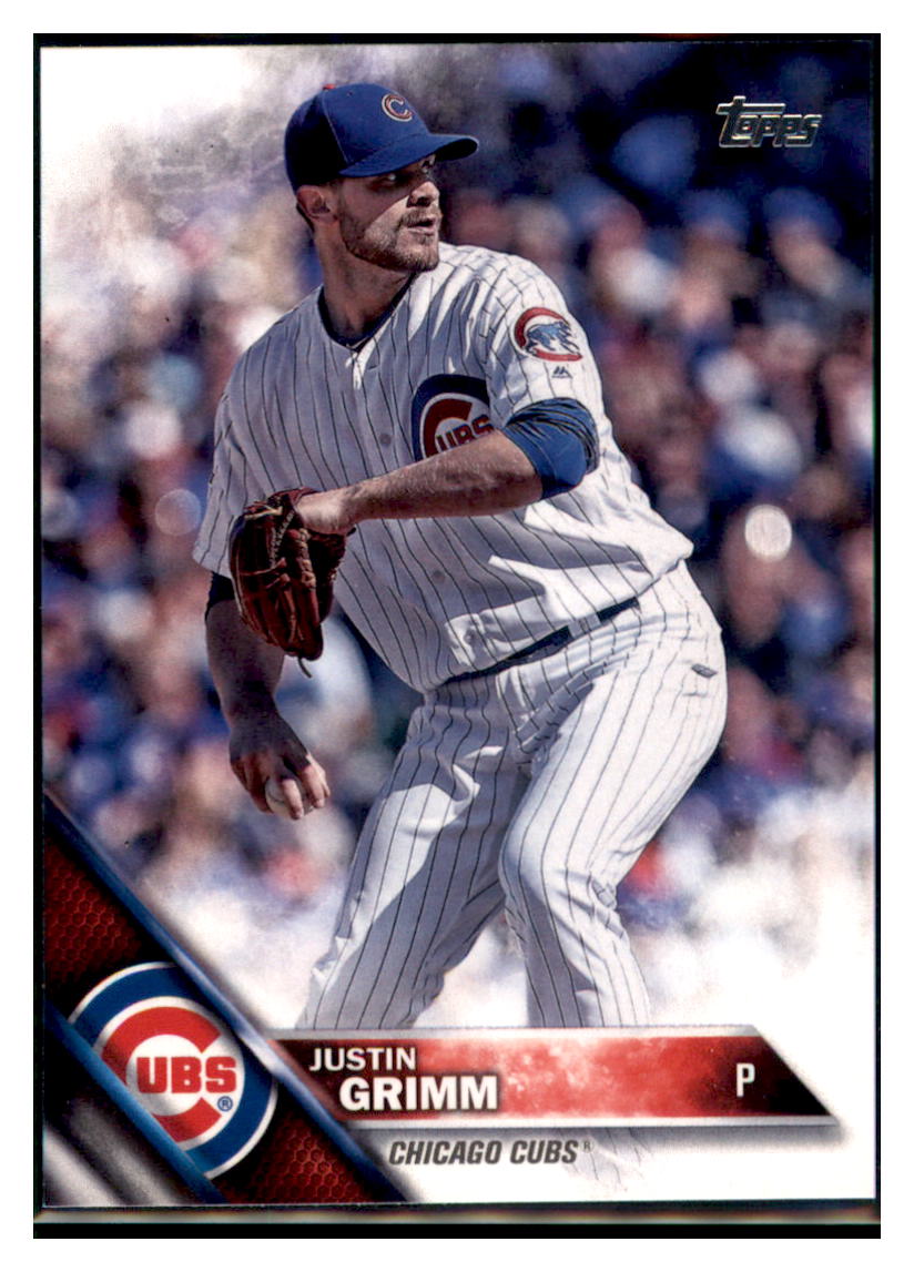 2016 Topps Update Justin Grimm Chicago Cubs #US276 Baseball card MATV4 simple Xclusive Collectibles
