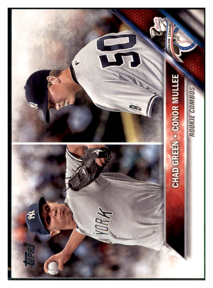 2016 Topps Update Chad Green / Conor
  Mullee Rookie  New York Yankees #US3
  Baseball card   MATV4 simple Xclusive Collectibles