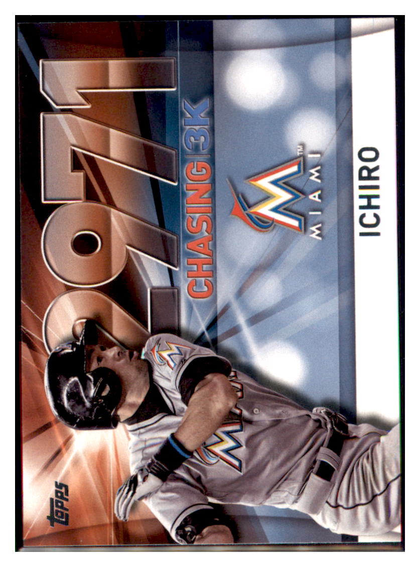 2016 Topps Update Ichiro  Miami Marlins #3000-45 Baseball card   MATV4 simple Xclusive Collectibles
