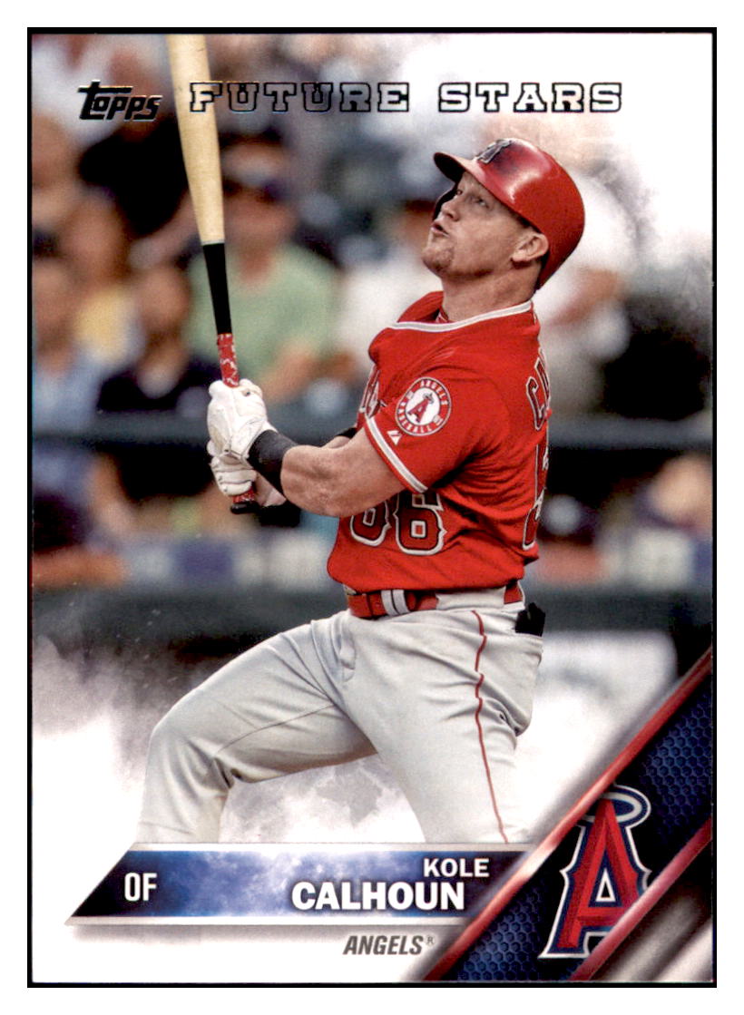 2016 Topps Kole Calhoun Los Angeles Angels #95 Baseball card MATV4 simple Xclusive Collectibles