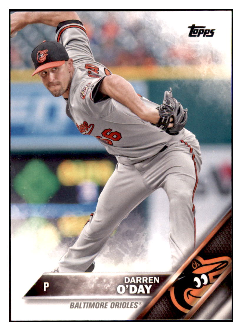 2016 Topps Darren O'Day  Baltimore Orioles #92 Baseball card   MATV4 simple Xclusive Collectibles