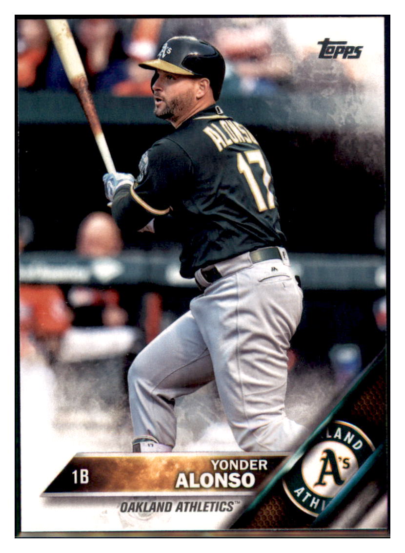 2016 Topps Update Yonder Alonso Oakland Athletics #US36 Baseball card MATV4 simple Xclusive Collectibles