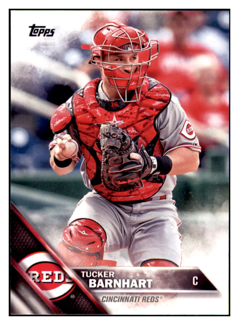 2016 Topps Tucker Barnhart Cincinnati Reds #373 Baseball card MATV4 simple Xclusive Collectibles