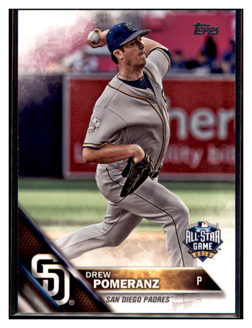2016 Topps Update Drew Pomeranz San Diego Padres ASG #US236 Baseball card MATV4 simple Xclusive Collectibles