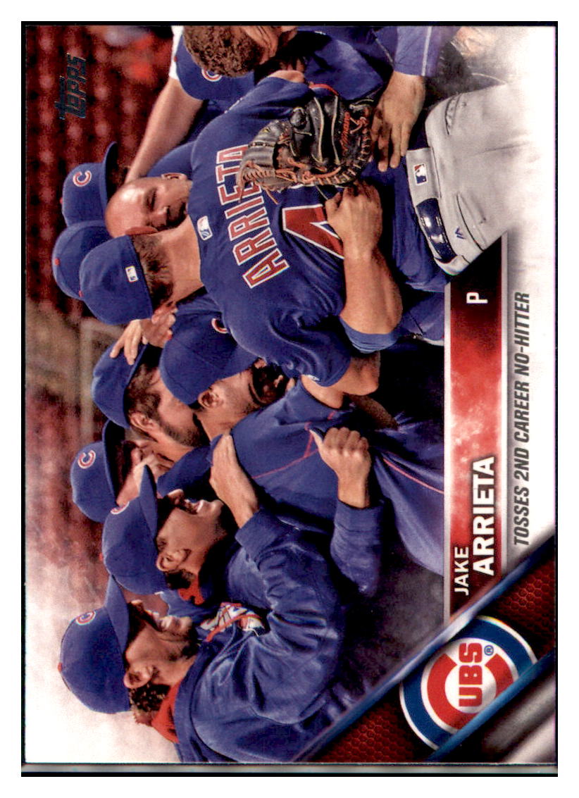 2016 Topps Update Jake Arrieta Chicago Cubs #US62 Baseball card MATV4 simple Xclusive Collectibles