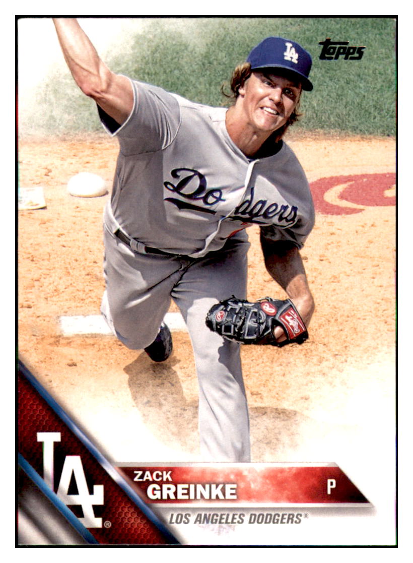2016 Topps Zack Greinke Los Angeles Dodgers #32 Baseball card MATV4 simple Xclusive Collectibles