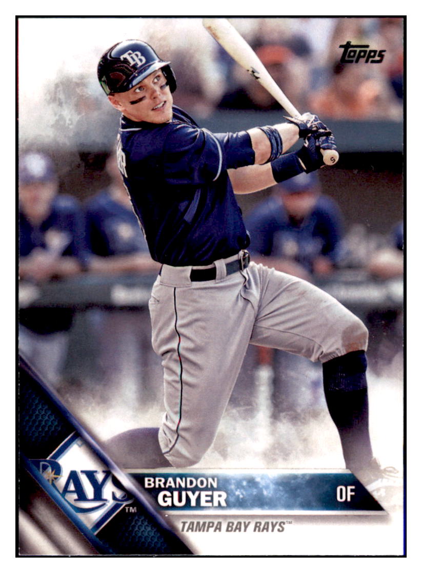 2016 Topps Brandon Guyer Tampa Bay Rays #654 Baseball card MATV4 simple Xclusive Collectibles