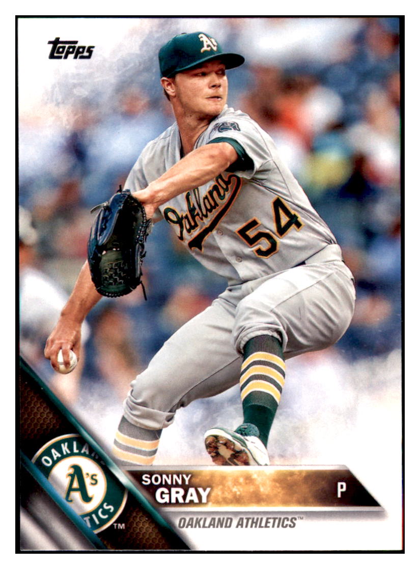 2016 Topps Sonny Gray Oakland Athletics #4 Baseball card MATV4 simple Xclusive Collectibles