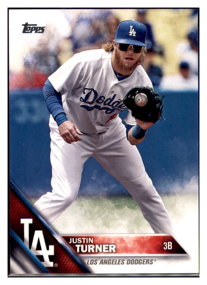 2016 Topps Justin Turner Los Angeles Dodgers #101 Baseball card MATV4 simple Xclusive Collectibles