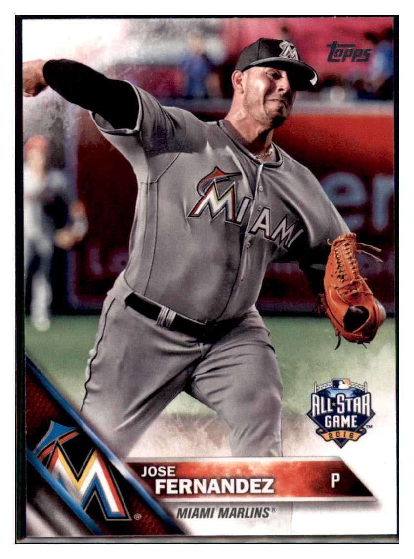 2016 Topps Update Jose Fernandez Miami Marlins #US223 Baseball card MATV4 simple Xclusive Collectibles