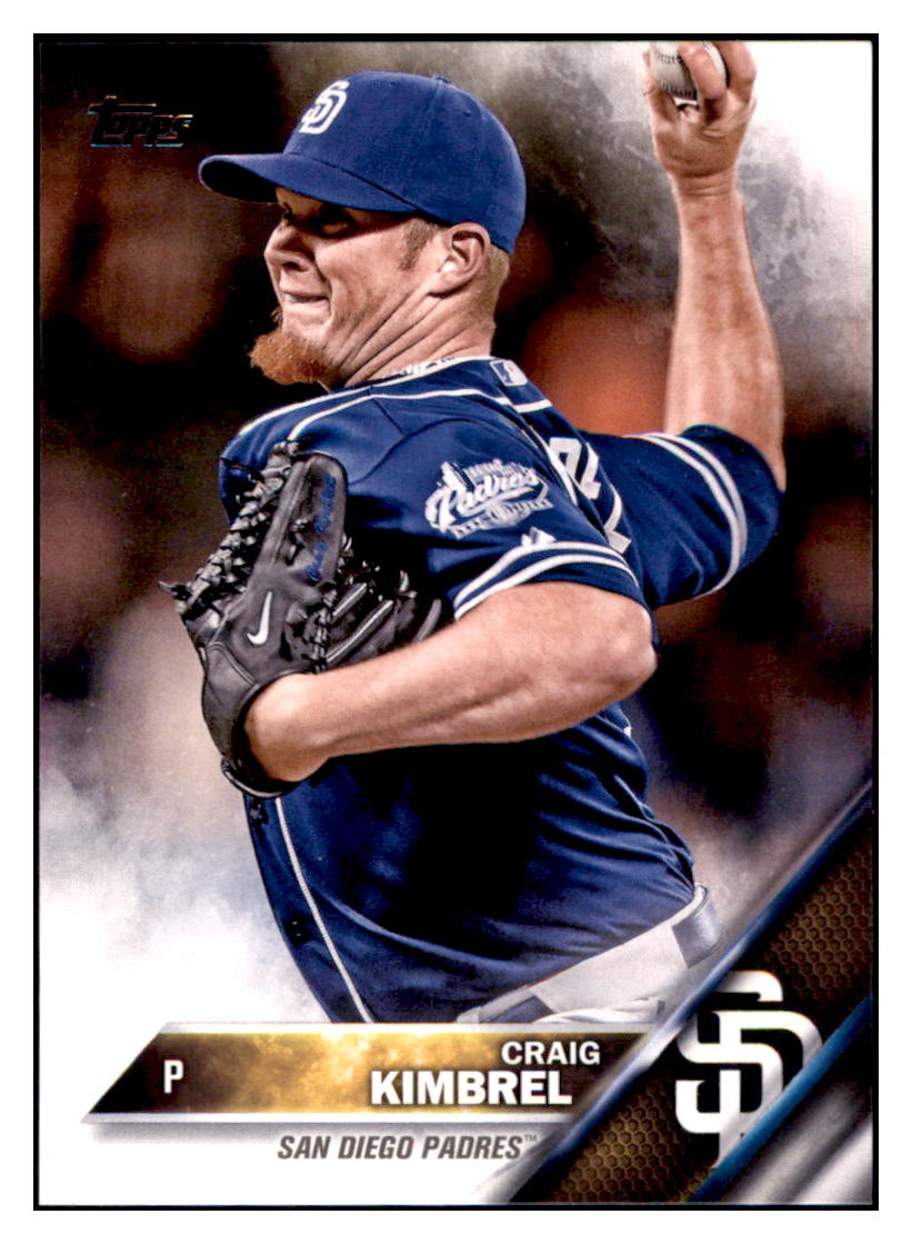 2016 Topps Craig Kimbrel San Diego Padres #13 Baseball card MATV4 simple Xclusive Collectibles