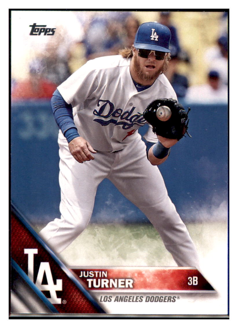 2016 Topps Justin Turner Los Angeles Dodgers #101 Baseball card MATV4_1b simple Xclusive Collectibles