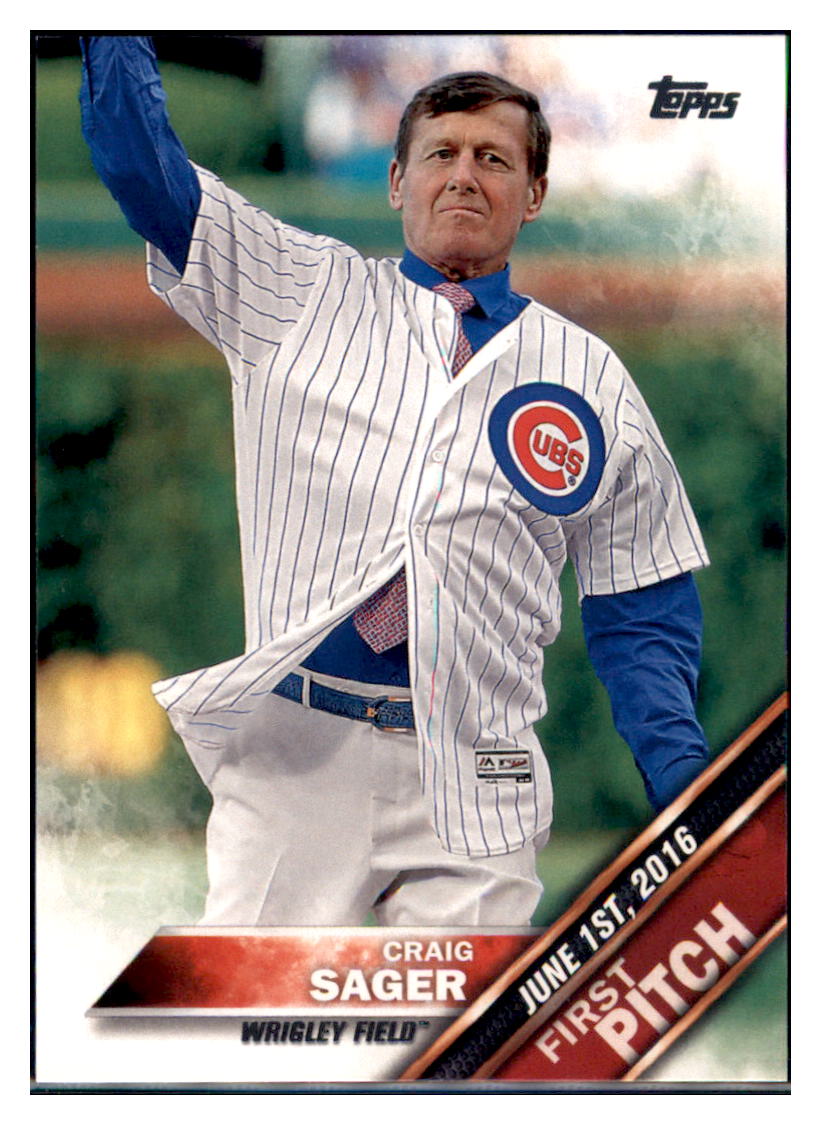 2016 Topps Update Craig Sager Chicago Cubs #FP-9 Baseball card MATV4 simple Xclusive Collectibles