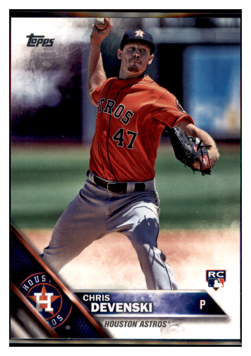 2016 Topps Update Chris Devenski Houston Astros #US270 Baseball card MATV4 simple Xclusive Collectibles