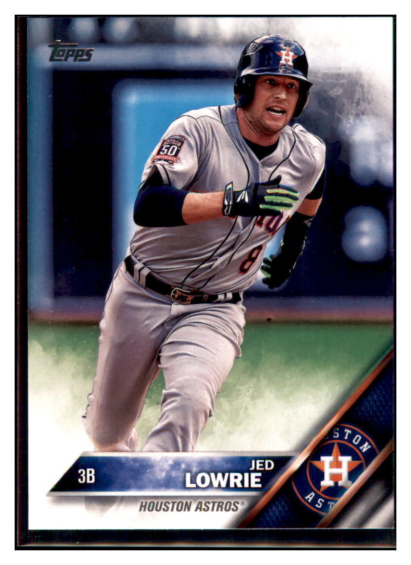 2016 Topps Jed Lowrie Houston Astros #38 Baseball card MATV4 simple Xclusive Collectibles