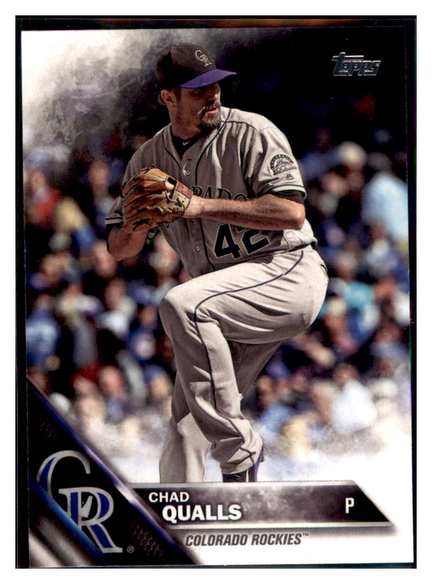 2016 Topps Update Chad Qualls  Colorado Rockies #US82 Baseball card   MATV4 simple Xclusive Collectibles