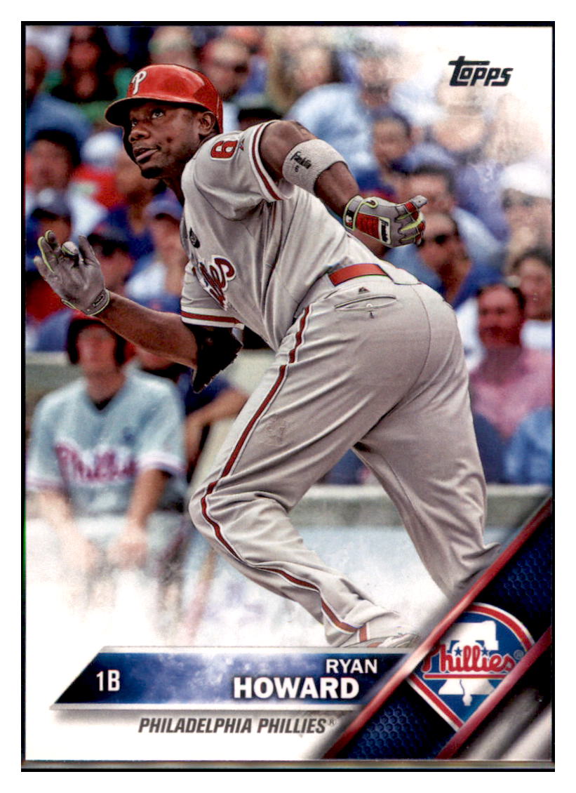 2016 Topps Ryan Howard  Philadelphia Phillies #15 Baseball
  card   MATV4 simple Xclusive Collectibles