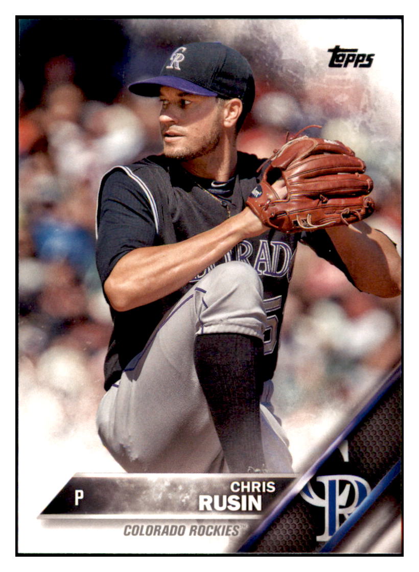 2016 Topps Chris Rusin  Colorado Rockies #486 Baseball card   MATV4 simple Xclusive Collectibles