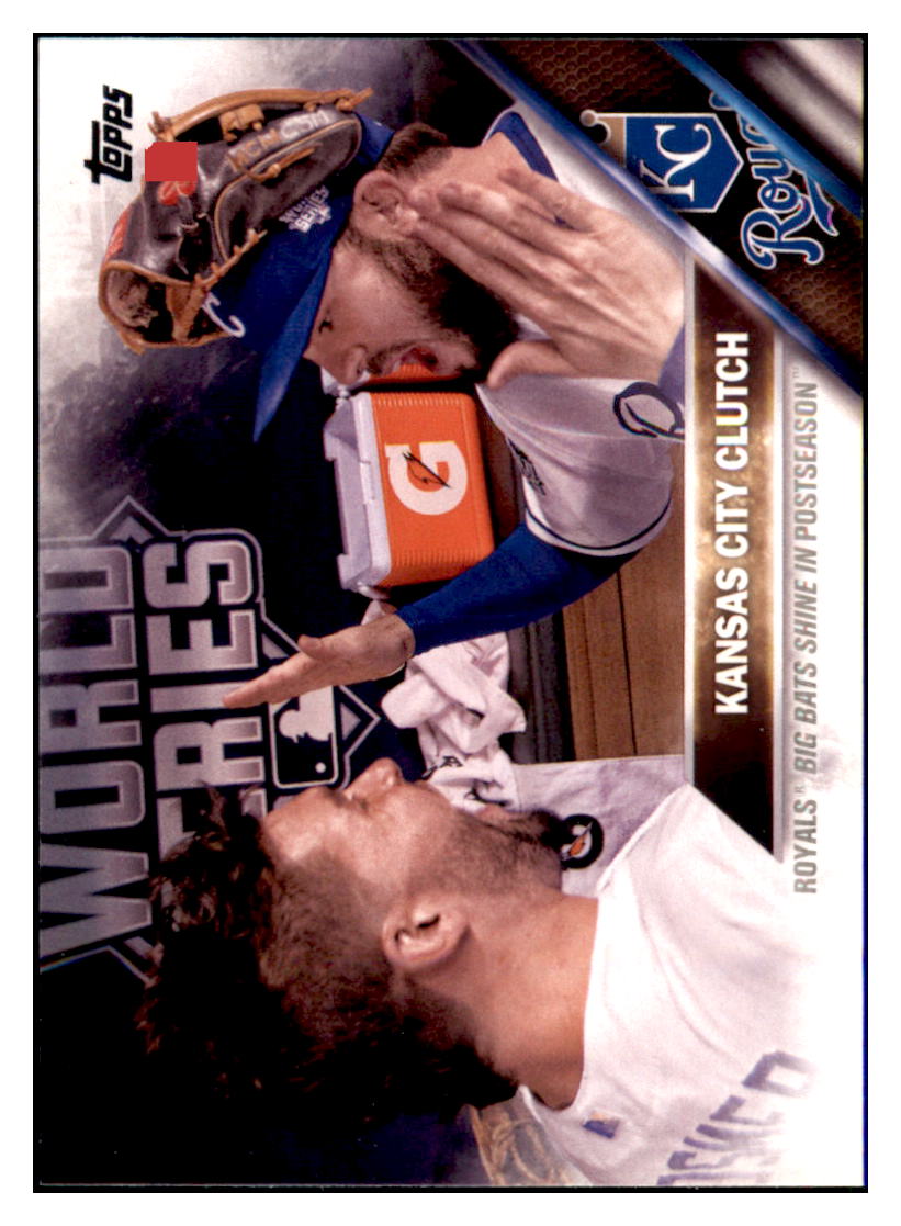 2016 Topps Eric Hosmer / Mike Moustakas
  SN2016, CL  Kansas City Royals #387
  Baseball card   MATV4 simple Xclusive Collectibles