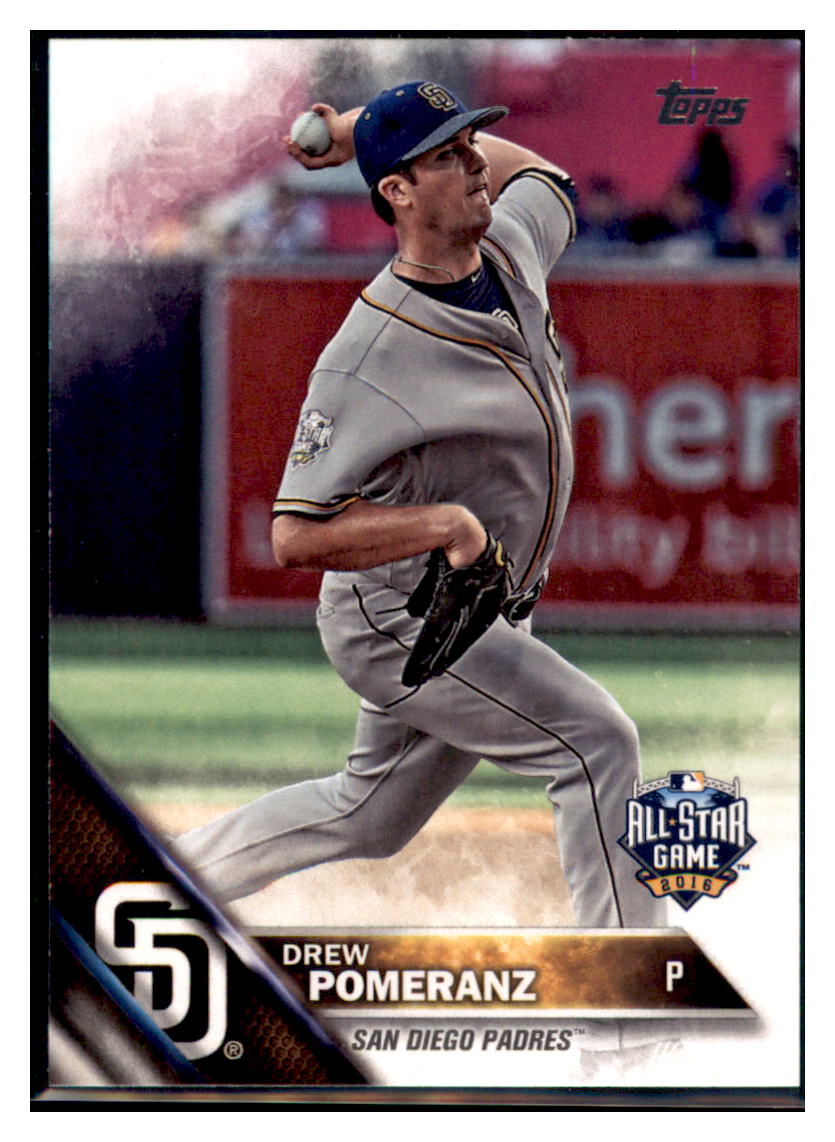 2016 Topps Update Drew Pomeranz ASG San Diego Padres #US236 Baseball card MATV4 simple Xclusive Collectibles