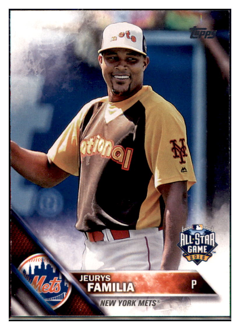 2016 Topps Update Jeurys Familia ASG New York Mets #US296 Baseball card   MATV4 simple Xclusive Collectibles