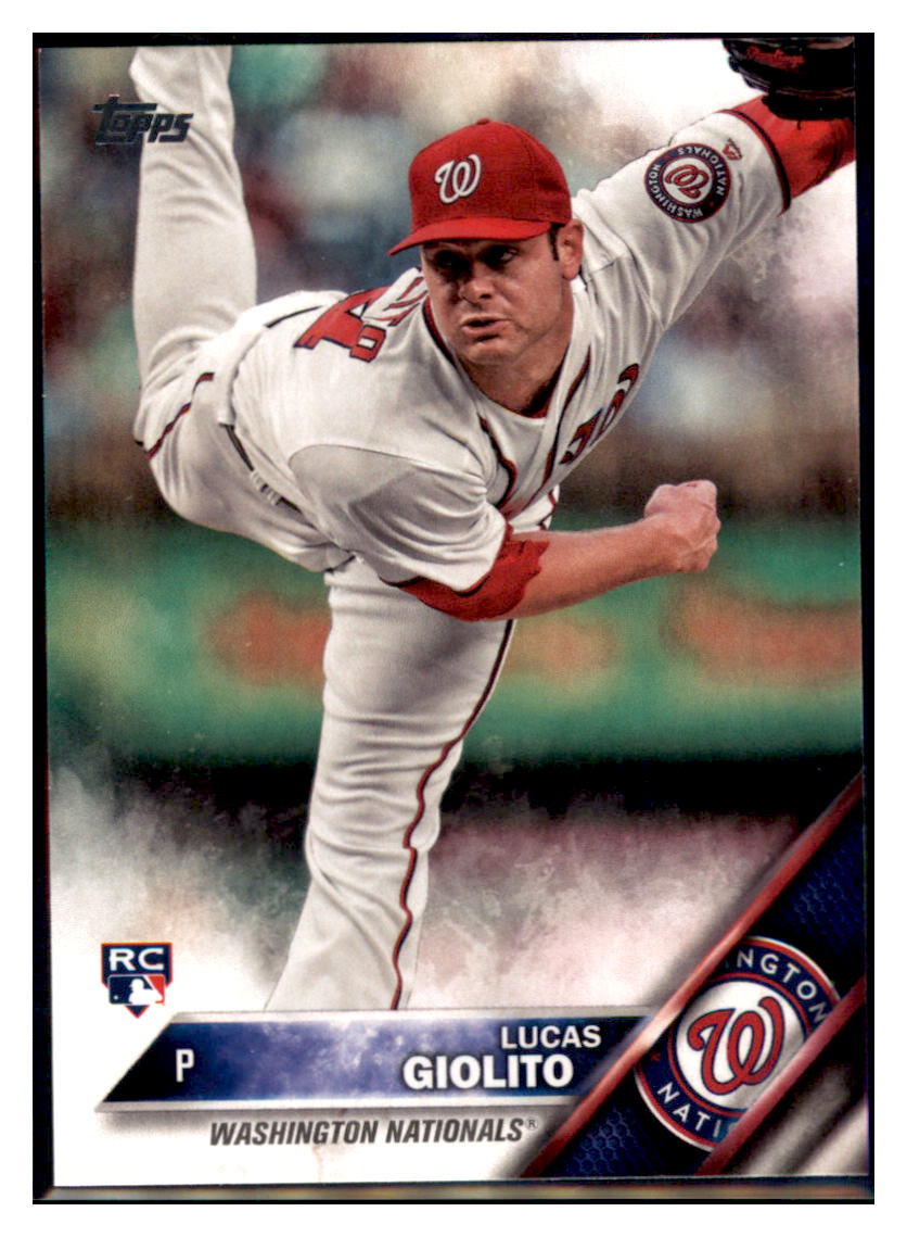 2016 Topps Update Lucas Giolito  Washington Nationals #US229a Baseball
  card   MATV4 simple Xclusive Collectibles   