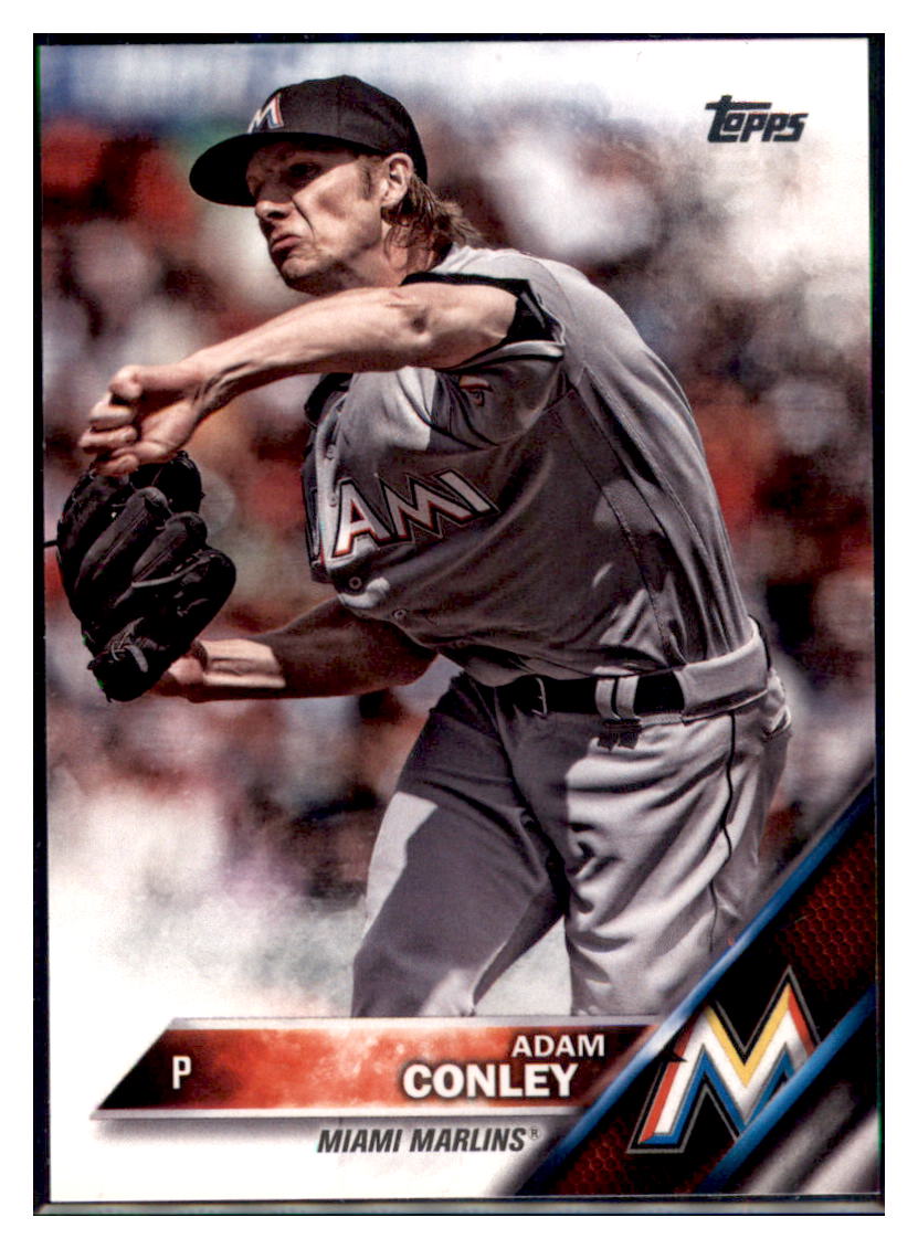2016 Topps Update Adam Conley Miami Marlins #US255 Baseball card MATV4 simple Xclusive Collectibles