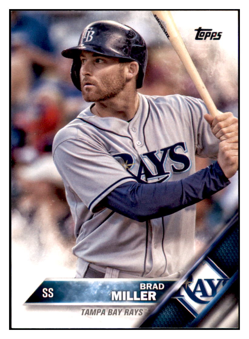 2016 Topps Brad Miller Tampa Bay Rays #646 Baseball card MATV4 simple Xclusive Collectibles