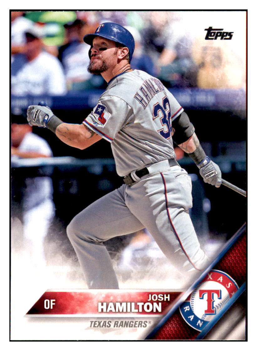 2016 Topps Josh Hamilton  Texas Rangers #341a Baseball card   MATV4 simple Xclusive Collectibles
