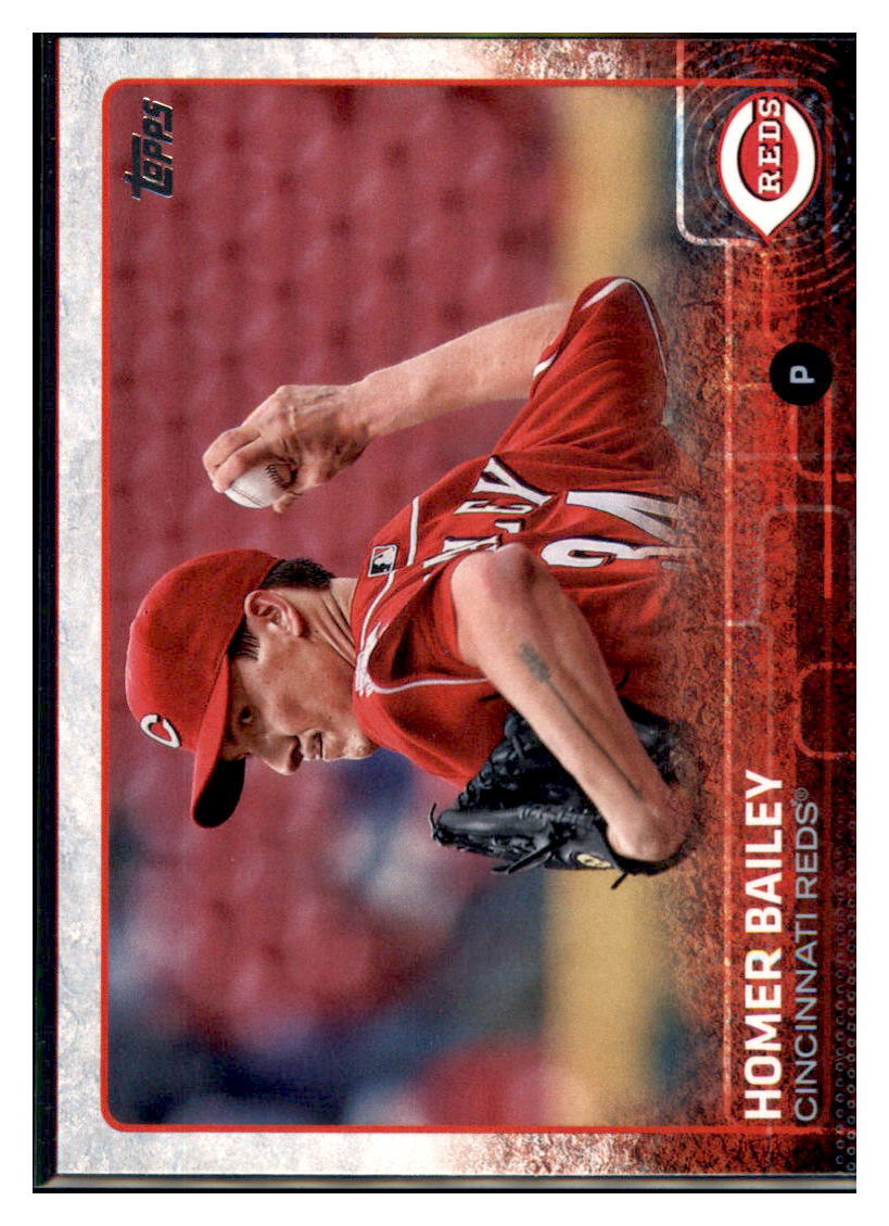 2015 Topps Homer Bailey Cincinnati Reds #541 Baseball card MATV4 simple Xclusive Collectibles