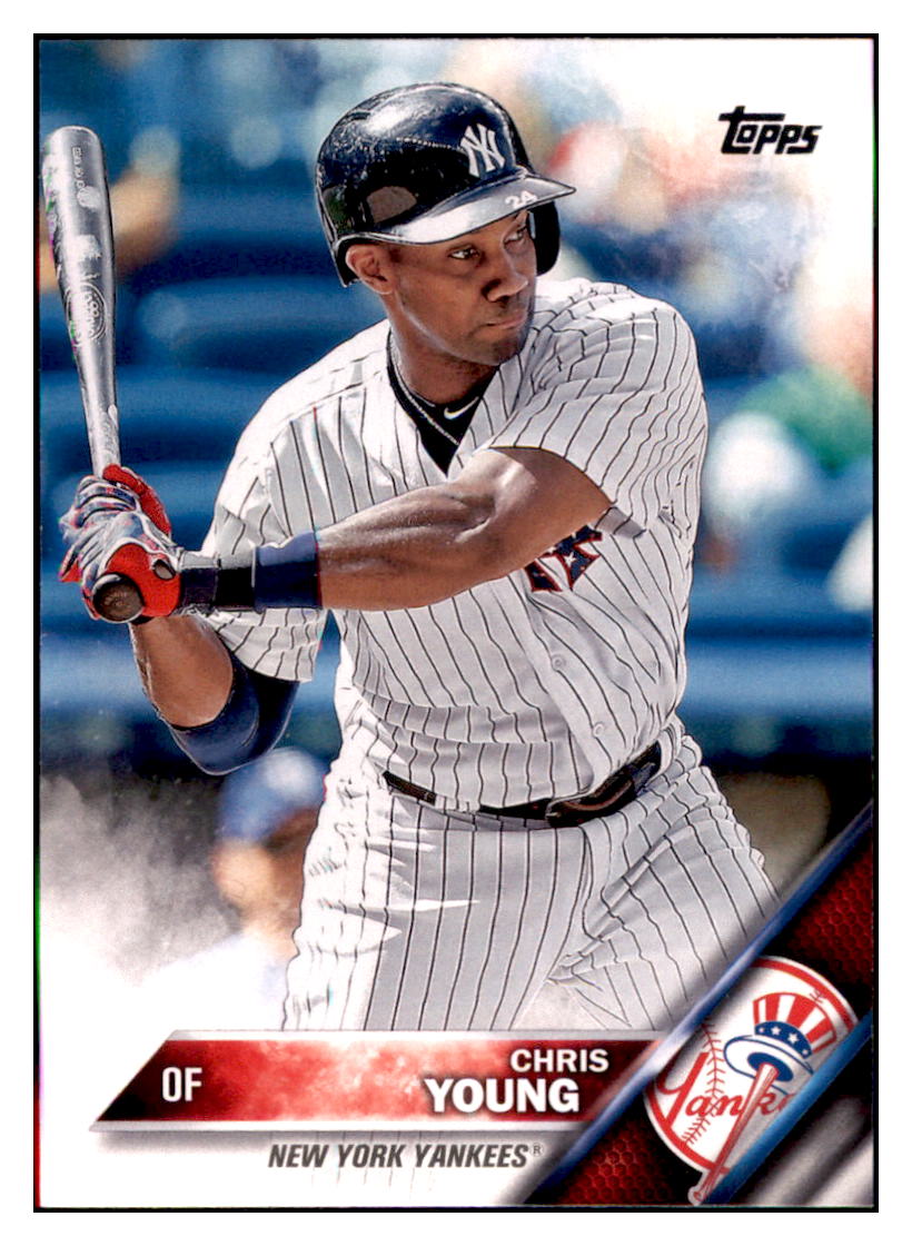 2016 Topps Chris Young  New York Yankees #72 Baseball card   MATV4 simple Xclusive Collectibles