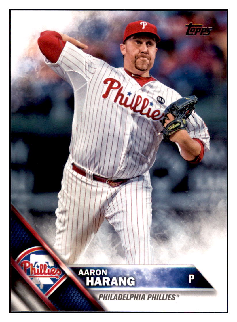 2016 Topps Aaron Harang  Philadelphia Phillies #115 Baseball
  card   MATV4 simple Xclusive Collectibles