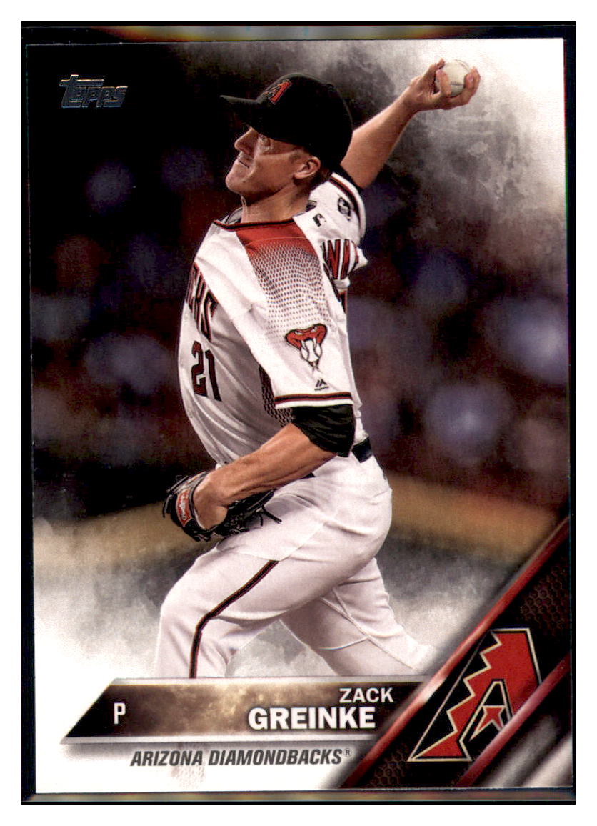 2016 Topps Update Zack Greinke Arizona Diamondbacks #US230 Baseball
card MATV4 simple Xclusive Collectibles