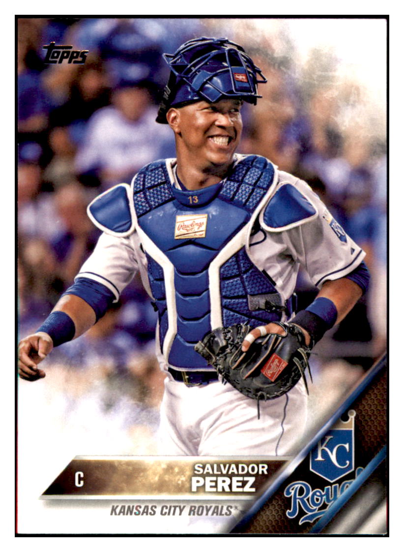 2016 Topps Kansas City Royals Salvador
  Perez  Kansas City Royals #KCR-1
  Baseball card   MATV4 simple Xclusive Collectibles