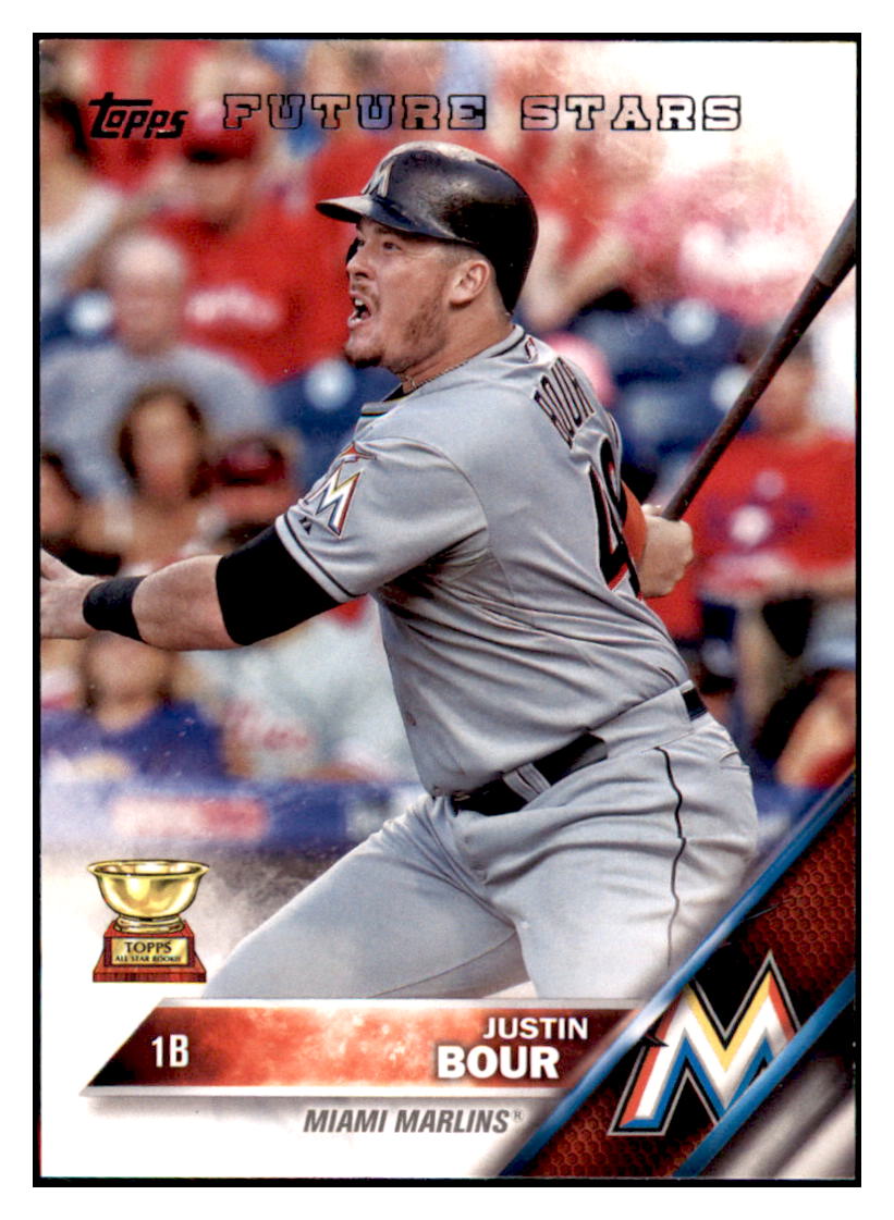 2016 Topps Justin Bour  Miami Marlins #699 Baseball card   MATV4 simple Xclusive Collectibles
