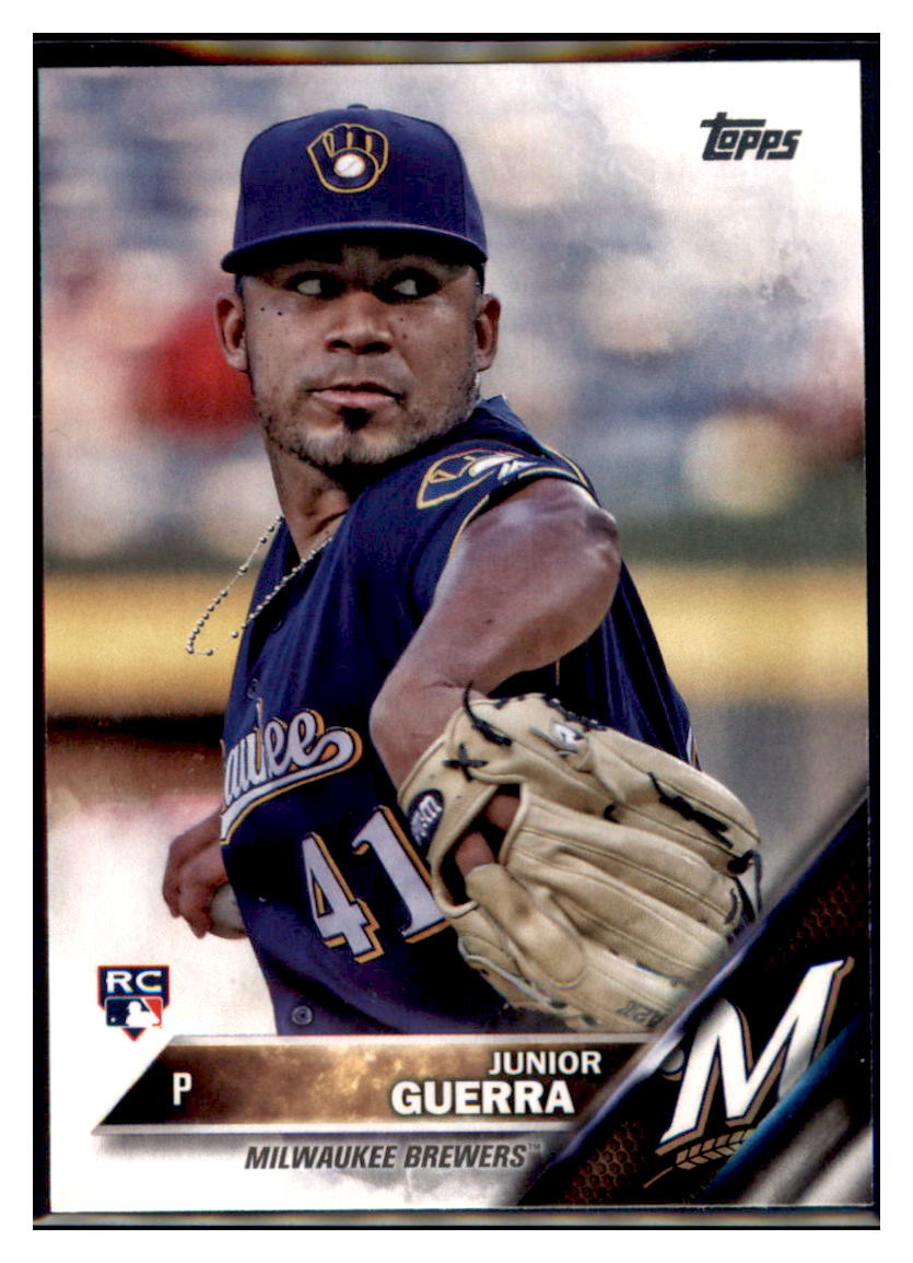 2016 Topps Update Junior Guerra  Milwaukee Brewers #US124 Baseball card   MATV4 simple Xclusive Collectibles
