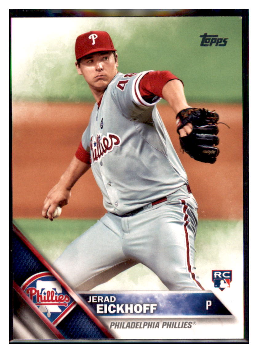 2016 Topps Jerad Eickhoff  Philadelphia Phillies #2 Baseball card   MATV4 simple Xclusive Collectibles