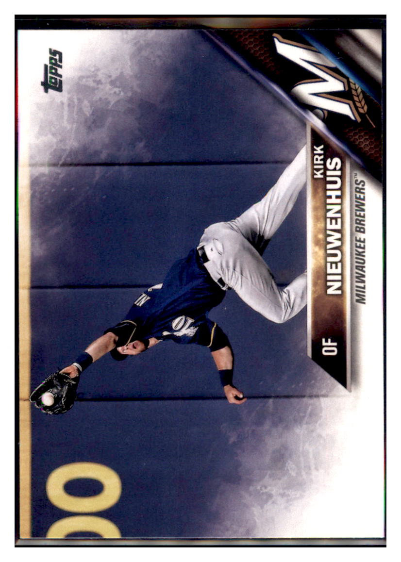 2016 Topps Update Kirk Nieuwenhuis Milwaukee Brewers #US263 Baseball card MATV4_1a simple Xclusive Collectibles