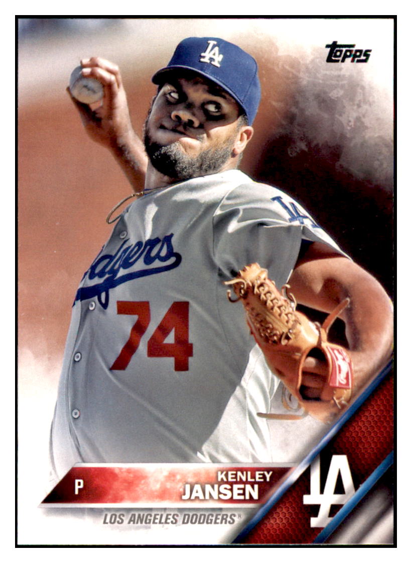 2016 Topps Kenley Jansen Los Angeles Dodgers #458 Baseball card MATV4 simple Xclusive Collectibles